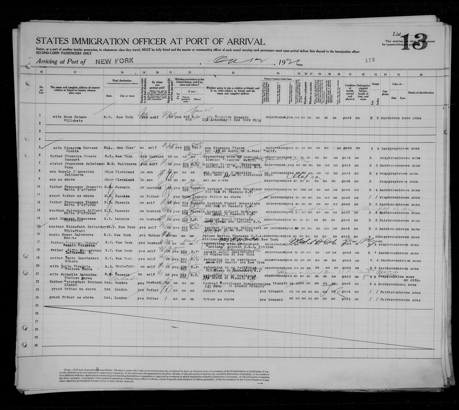 Santa Cesare arrives with her husband, 12 October 1926 (page 2)